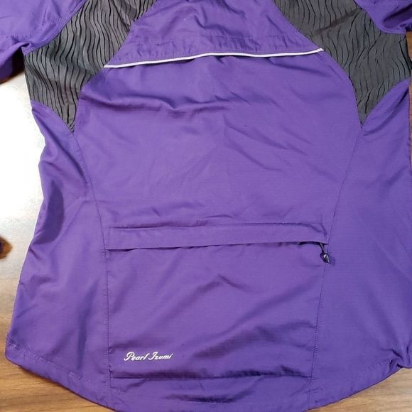 Pearl Izumi ELITE Barrier Jacket Purple Black Large Vented Large Back Pocket‎ - Picture 12 of 16